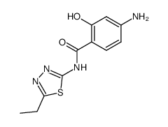 4-amino-2-hydroxy-benzoic acid-(5-ethyl-[1,3,4]thiadiazol-2-ylamide) Structure