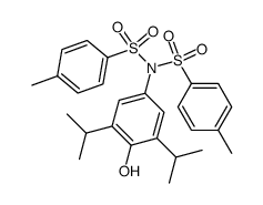 N-(4-hydroxy-3,5-diisopropylphenyl)-4-methyl-N-(4-methylphenylsulfonyl)benzenesulfonamide结构式