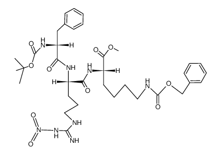Boc-D-Phe-Arg(NO2)-Lys(Z)-OMe结构式