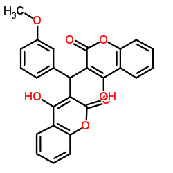 3,3'-[(3-Methoxyphenyl)methylene]bis(4-hydroxy-2H-chromen-2-one) Structure