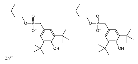 zinc dibutyl bis[[[3,5-bis(1,1-dimethylethyl)-4-hydroxyphenyl]methyl]phosphonate] Structure