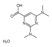 2,6-Bis(dimethylamino)-4-pyrimidinecarboxylic acid hydrate (1:1) Structure