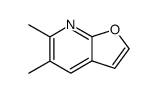 Furo[2,3-b]pyridine, 5,6-dimethyl- (9CI) Structure