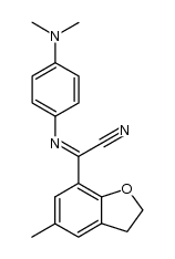 (4-dimethylamino-phenylimino)-(5-methyl-2,3-dihydro-benzofuran-7-yl)-acetonitrile结构式