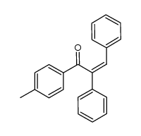 (Z)-1-(p-methylphenyl)-2,3-diphenyl-2-propen-1-one结构式