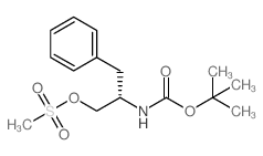 S)-2-(叔丁氧羰基氨基)-3-苯基丙基甲烷磺酸盐结构式