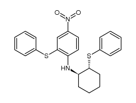 4-nitro-2-phenylthio-N-[trans-2-(phrnylthio)cyclohexyl]aniline Structure