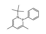 1-tert-butyl-3,5-dimethyl-2-phenyl-1,2-dihydro-1,2-λ3-azaphosphinine结构式