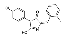 (5Z)-3-(4-chlorophenyl)-5-[(2-methylphenyl)methylidene]imidazolidine-2,4-dione Structure