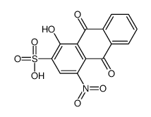 1-hydroxy-4-nitro-9,10-dioxoanthracene-2-sulfonic acid结构式