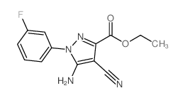 5-氨基-4-氰基-1-(3-氟苯基)吡唑-3-羧酸乙酯结构式