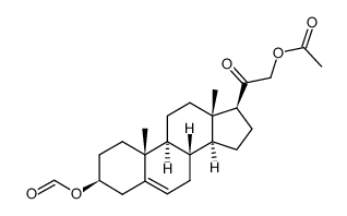 21-acetoxy-3β-formyloxy-pregn-5-en-20-one结构式