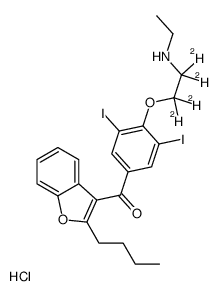 Desethyl Amiodarone-d4 hydrochloride Structure