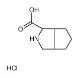 (1S,3aR,6aS)-Octahydrocyclopenta[c]pyrrole-1-carboxylic acid hydrochloride structure