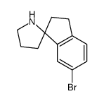 6-溴-2,3-二氢-螺[1H-茚-1,2-吡咯烷]结构式