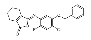 3-(4-chloro-2-fluoro-5-phenylmethoxyphenyl)imino-4,5,6,7-tetrahydro-2-benzofuran-1-one结构式