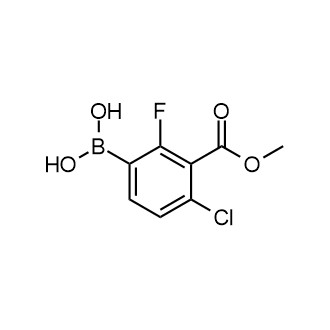 (4-氯-2-氟-3-(甲氧基羰基)苯基)硼酸结构式