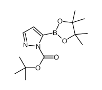 tert-Butyl 5-(4,4,5,5-tetramethyl-1,3,2-dioxaborolan-2-yl)-1H-pyrazole-1-carboxylate structure