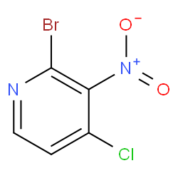 2-溴-4-氯-3-硝基吡啶结构式