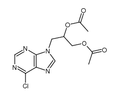 9-(RS)-(2,3-diacetoxypropyl)-6-chloropurine结构式