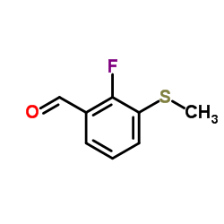 2-fluoro-3-(methylthio)benzaldehyde Structure