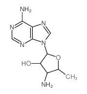 4-amino-2-(6-aminopurin-9-yl)-5-methyl-oxolan-3-ol结构式