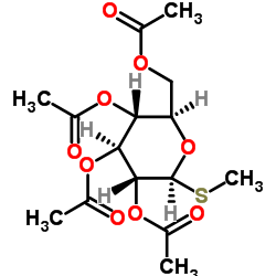 methyl 2,3,4,6-tetra-o-acetyl-beta-d-thioglucopyranoside Structure