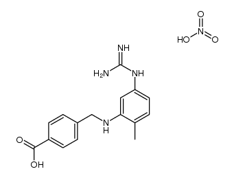 N1-amino(imino)methyl-4-methyl-3-(4-carboxybenzylamino)aniline nitrate结构式