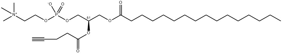 1-棕榈酰基-2-炔丙基乙酰磷脂酰胆碱结构式