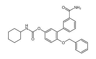[4-benzyloxy-3-(3-carbamoylphenyl)phenyl]-N-cyclohexylcarbamate Structure