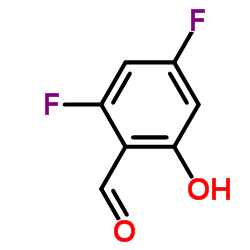 2,4-二氟-6-羟基苯甲醛结构式