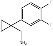 (1-(3,4-二氟苯基)环丙基)甲胺盐酸盐结构式
