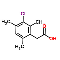 (3-Chloro-2,4,6-trimethylphenyl)acetic acid Structure