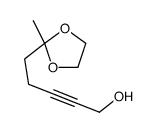 5-(2-methyl-1,3-dioxolan-2-yl)pent-2-yn-1-ol Structure