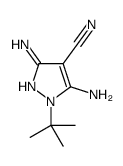 3,5-diamino-1-tert-butylpyrazole-4-carbonitrile Structure