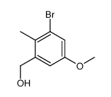 3-Brom-5-methoxy-2-methyl-1-hydroxymethyl-benzol结构式