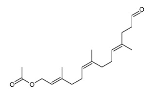 (3,7,11-trimethyl-14-oxotetradeca-2,6,10-trienyl) acetate structure