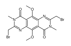 2,7-双(溴甲基)-3,8-二氢-5,10-二甲氧基-3,8-二甲基嘧啶并[4,5-g]喹唑啉-4,9-二酮结构式