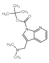 1-Boc-3-[(二甲氨基)甲基]-7-氮杂吲哚结构式