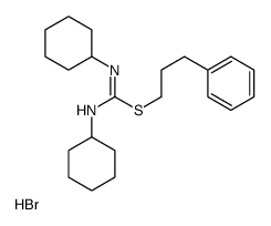 3-phenylpropyl N,N'-dicyclohexylcarbamimidothioate,hydrobromide结构式