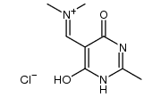 N-((4,6-dihydroxy-2-methylpyrimidin-5-yl)methylene)-N-methylmethanaminium chloride结构式