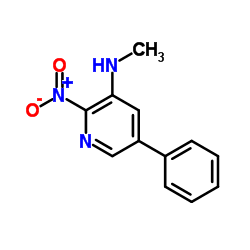 N-methyl-2-nitro-5-phenylpyridin-3-amine Structure