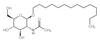 TETRADECYL 2-ACETAMIDO-2-DEOXY-β-D-GLUCOPYRANOSIDE Structure