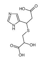 S-(2-carboxy-1-(1H-imidazol-4-yl)-ethyl)-3-thiolactic acid结构式