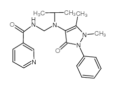 N-[[(1,5-dimethyl-3-oxo-2-phenylpyrazol-4-yl)-propan-2-ylamino]methyl]pyridine-3-carboxamide Structure