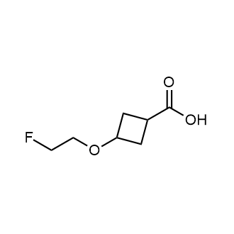 3-(2-氟乙氧基)环丁烷-1-羧酸结构式