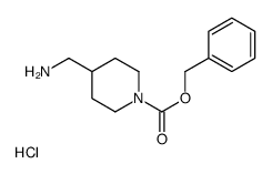 4-(氨基甲基)哌啶-1-羧酸苄酯盐酸盐结构式