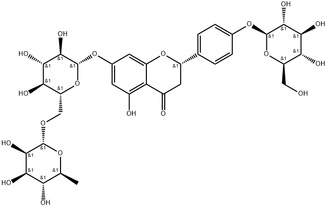 芸香柚皮苷 4'-葡萄糖苷结构式