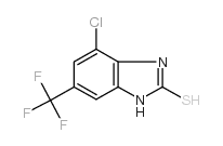 4-氯-2-疏基-6-(三氟甲基)苯并咪唑结构式