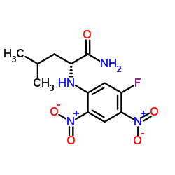 Nα-(2,4-二硝基-5-氟苯基)-D-亮氨酰铵结构式